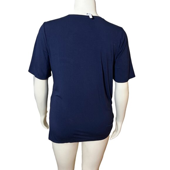 Fabletics side tie Navy T-Shirt Size L - Picture 3 of 7